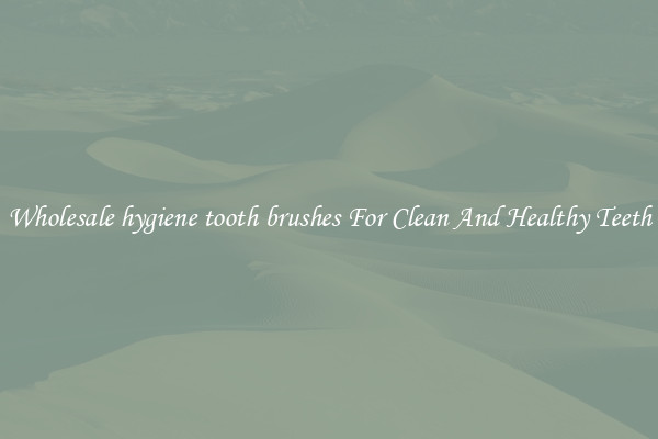 Wholesale hygiene tooth brushes For Clean And Healthy Teeth