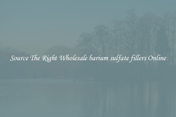 Source The Right Wholesale barium sulfate fillers Online