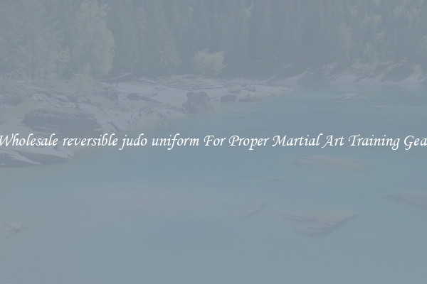 Wholesale reversible judo uniform For Proper Martial Art Training Gear