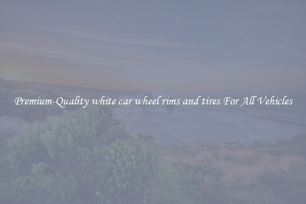 Premium-Quality white car wheel rims and tires For All Vehicles