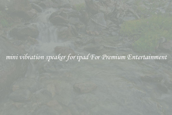 mini vibration speaker for ipad For Premium Entertainment
