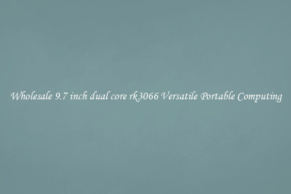 Wholesale 9.7 inch dual core rk3066 Versatile Portable Computing
