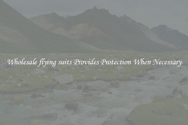 Wholesale flying suits Provides Protection When Necessary
