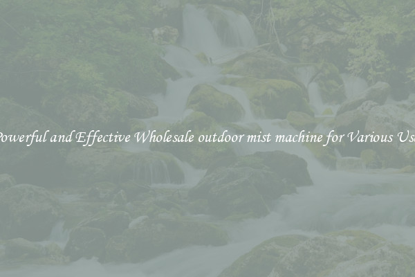 Powerful and Effective Wholesale outdoor mist machine for Various Uses