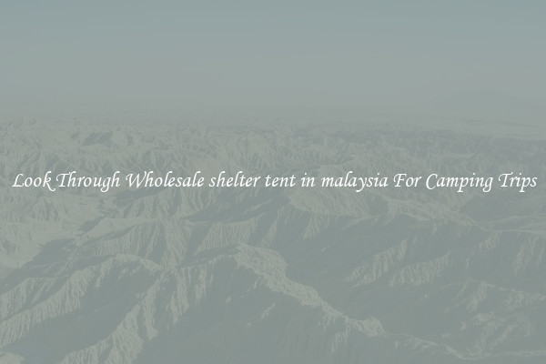 Look Through Wholesale shelter tent in malaysia For Camping Trips