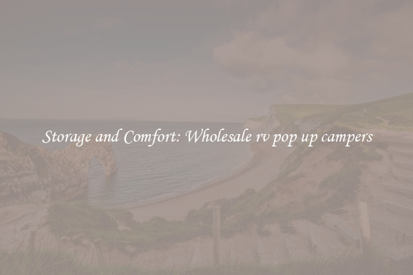 Storage and Comfort: Wholesale rv pop up campers