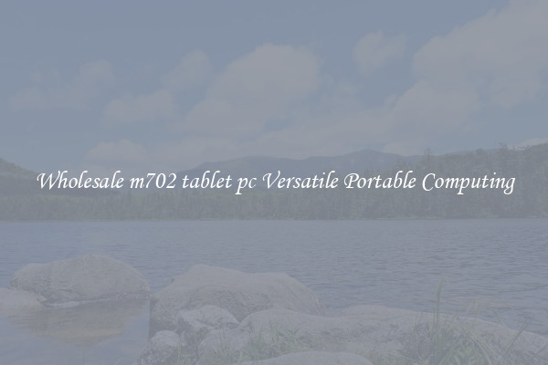 Wholesale m702 tablet pc Versatile Portable Computing